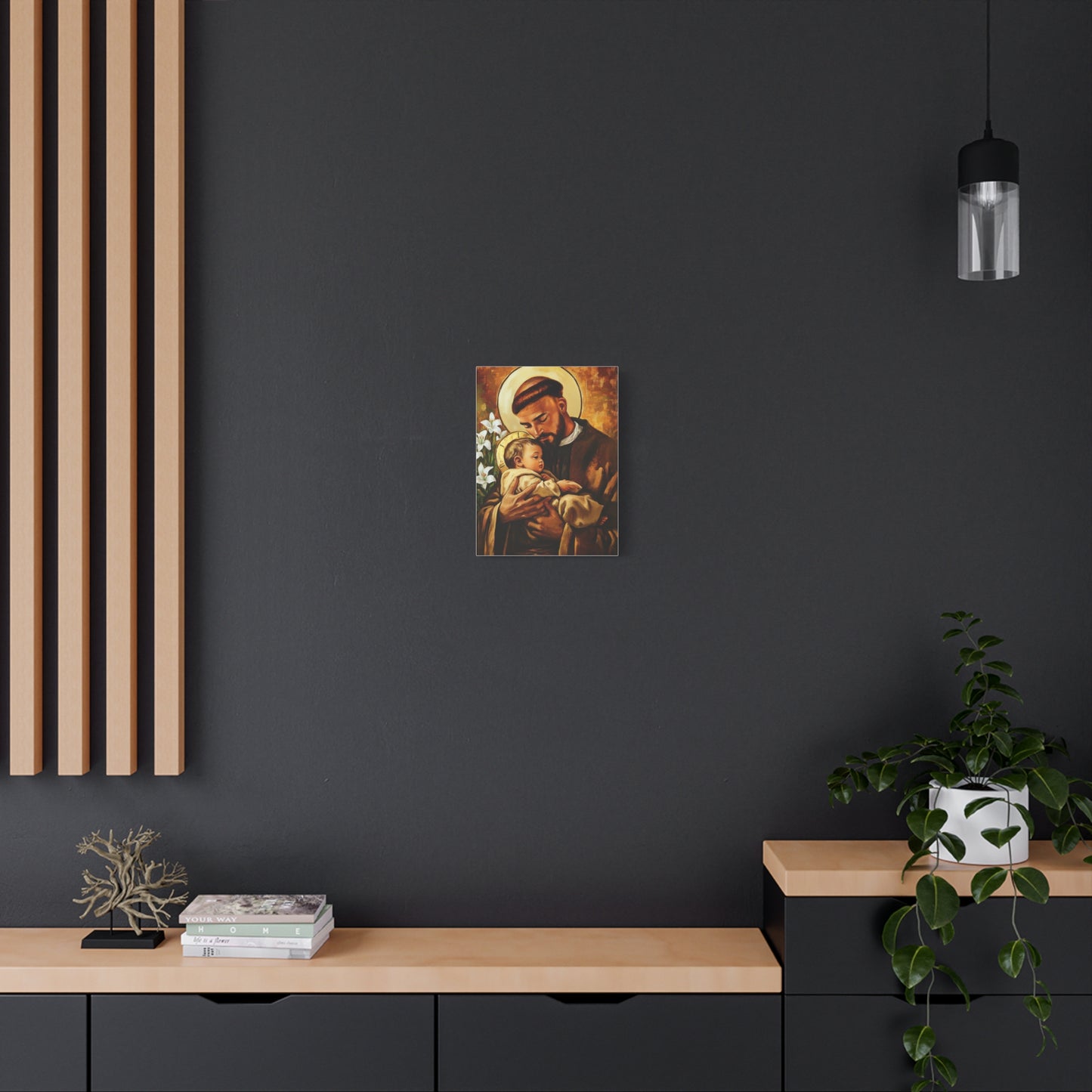 St. Anthony of Padua Canvas Print, Catholic Decor Wall, Gift Religious Christian