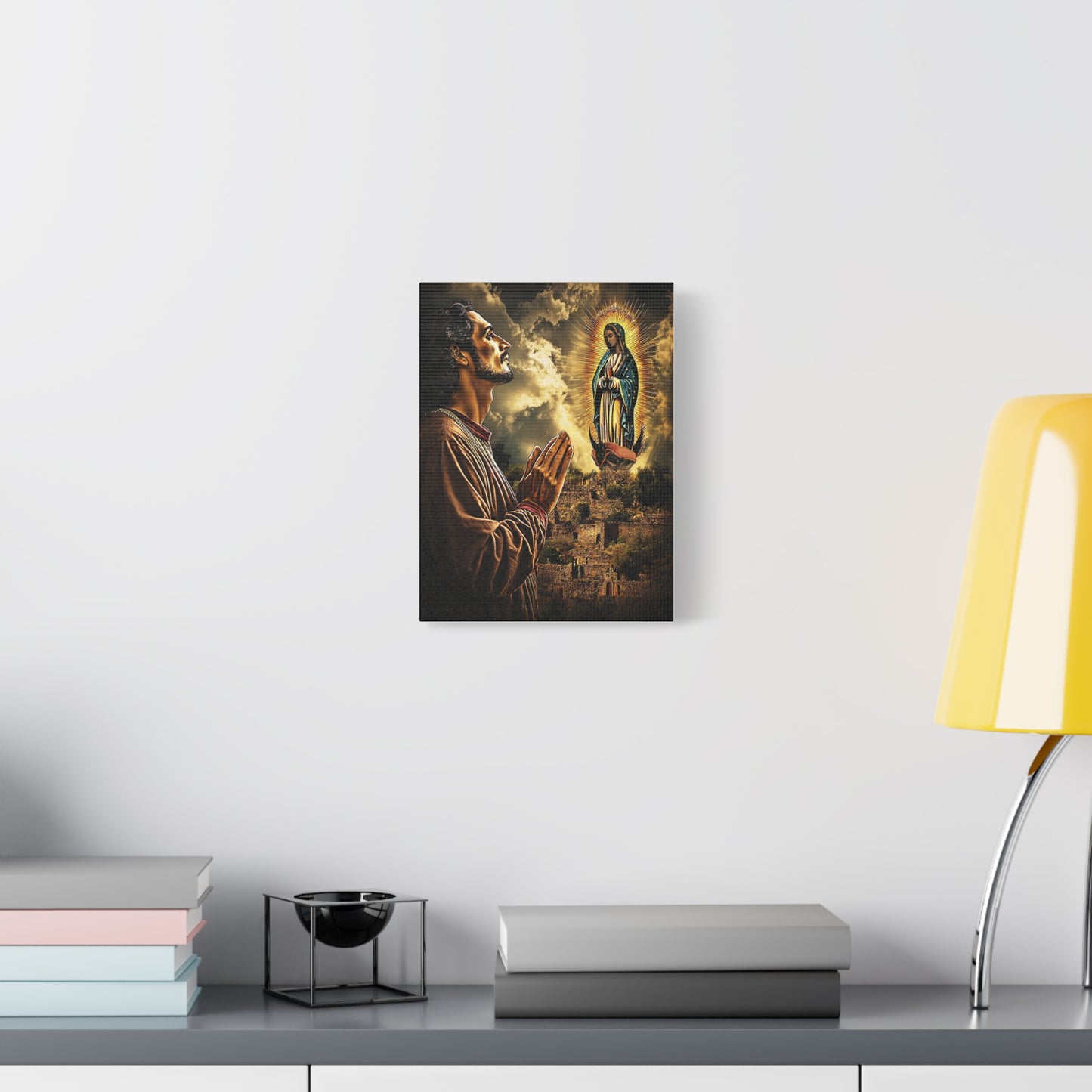 St. Juan Diego Our Lady of Guadalupe Catholic Canvas Wall Art, Christian Decor