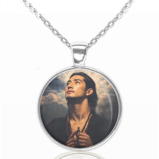 St. Lorenzo Ruiz Catholic Necklace Religious Jewelry Patron Saint Medal Holy