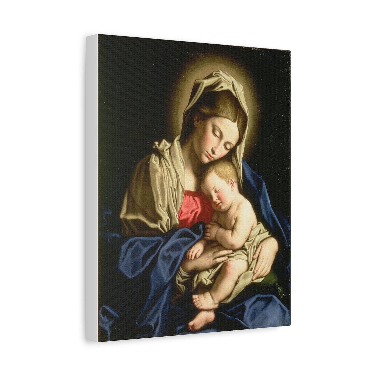 Madonna And Child Catholic HQ Print on Canvas Ready To Hang - Virgin Mary Canvas