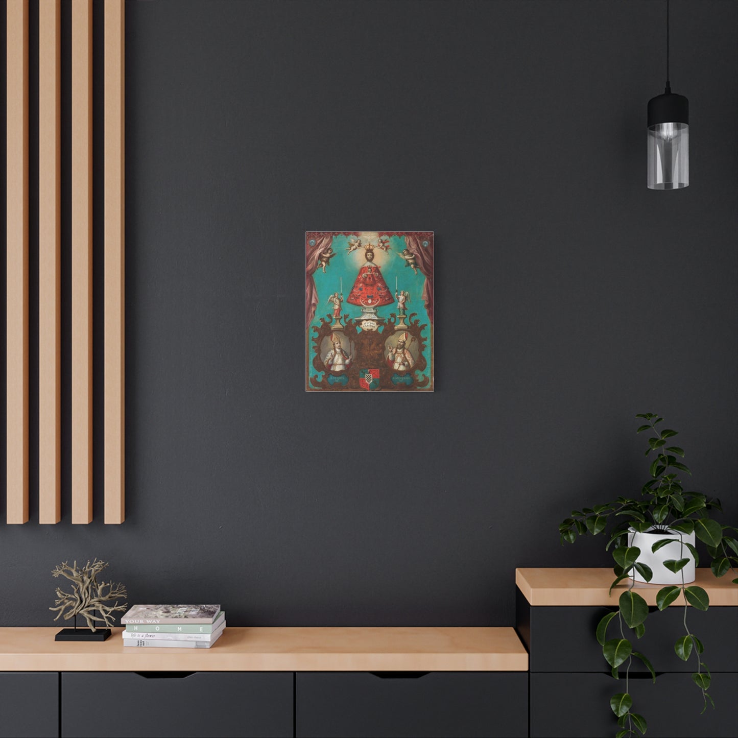 The Virgin of El Camino with St Fermin and St Saturnino Catholic HQ Print on Canvas Ready To Hang - Virgin Mary Canvas