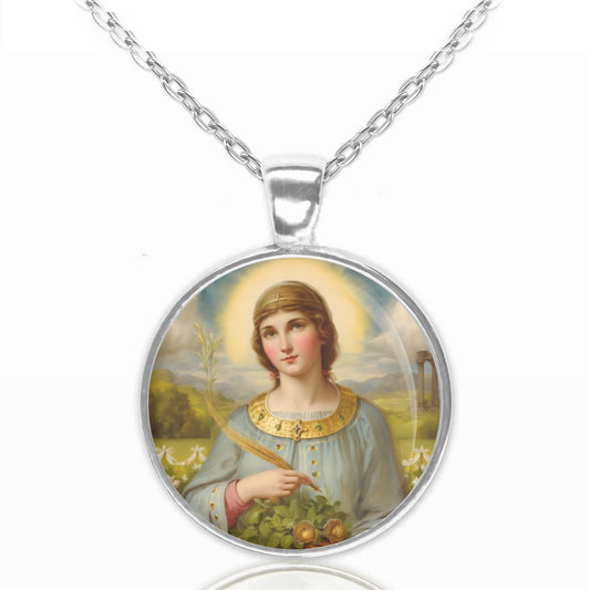 St. Dorothy Religious Necklace Pendant