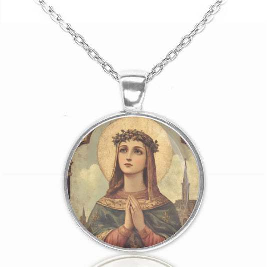 St. Abigail Necklace Pendant Christian. Patron Saint of Bees and Beekeepers Medal