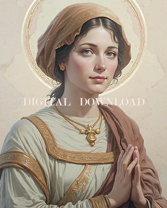 Saint Flavia Domitilla Religious Catholic Print Art Digital Image image 0