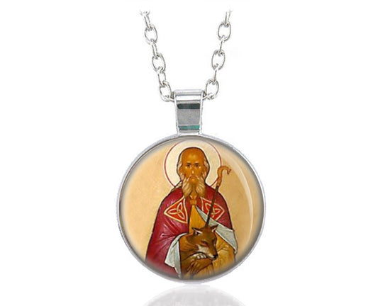 St Ailbhe Patron Saint of Wolves Necklace
