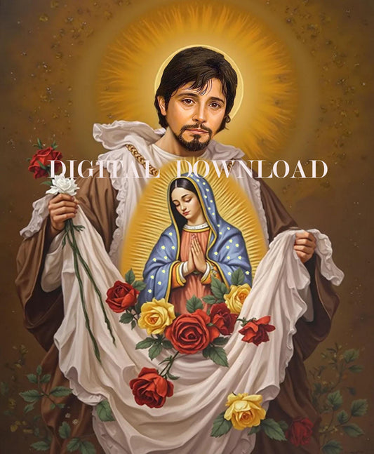 Saint Juan Diego Religious Art Digital Image Custom Print image 0