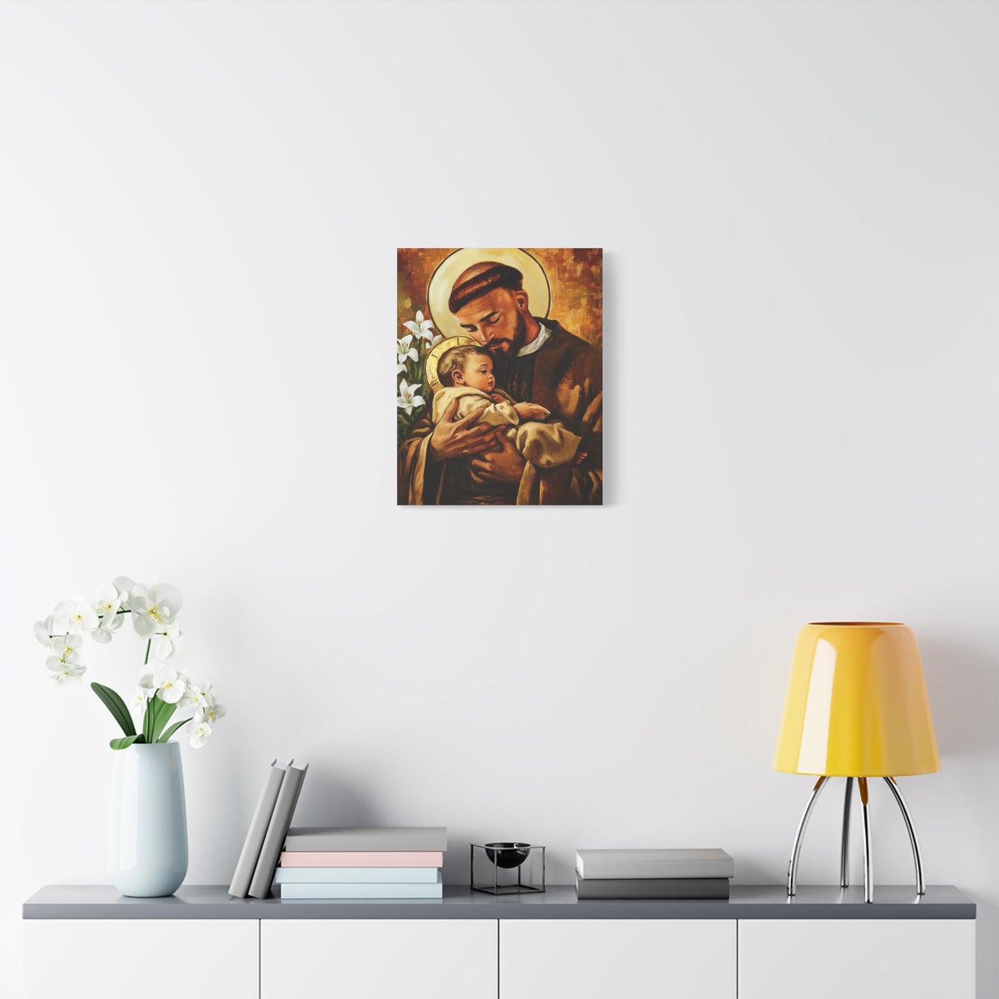 St. Anthony of Padua Canvas Print, Catholic Decor Wall, Gift Religious Christian