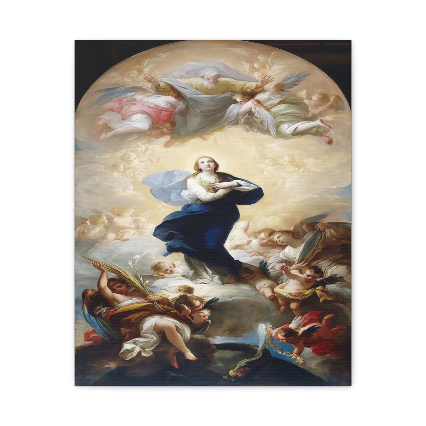 Ready To Hang - Mother Mary Immaculate Conception Catholic Canvas Wall Art