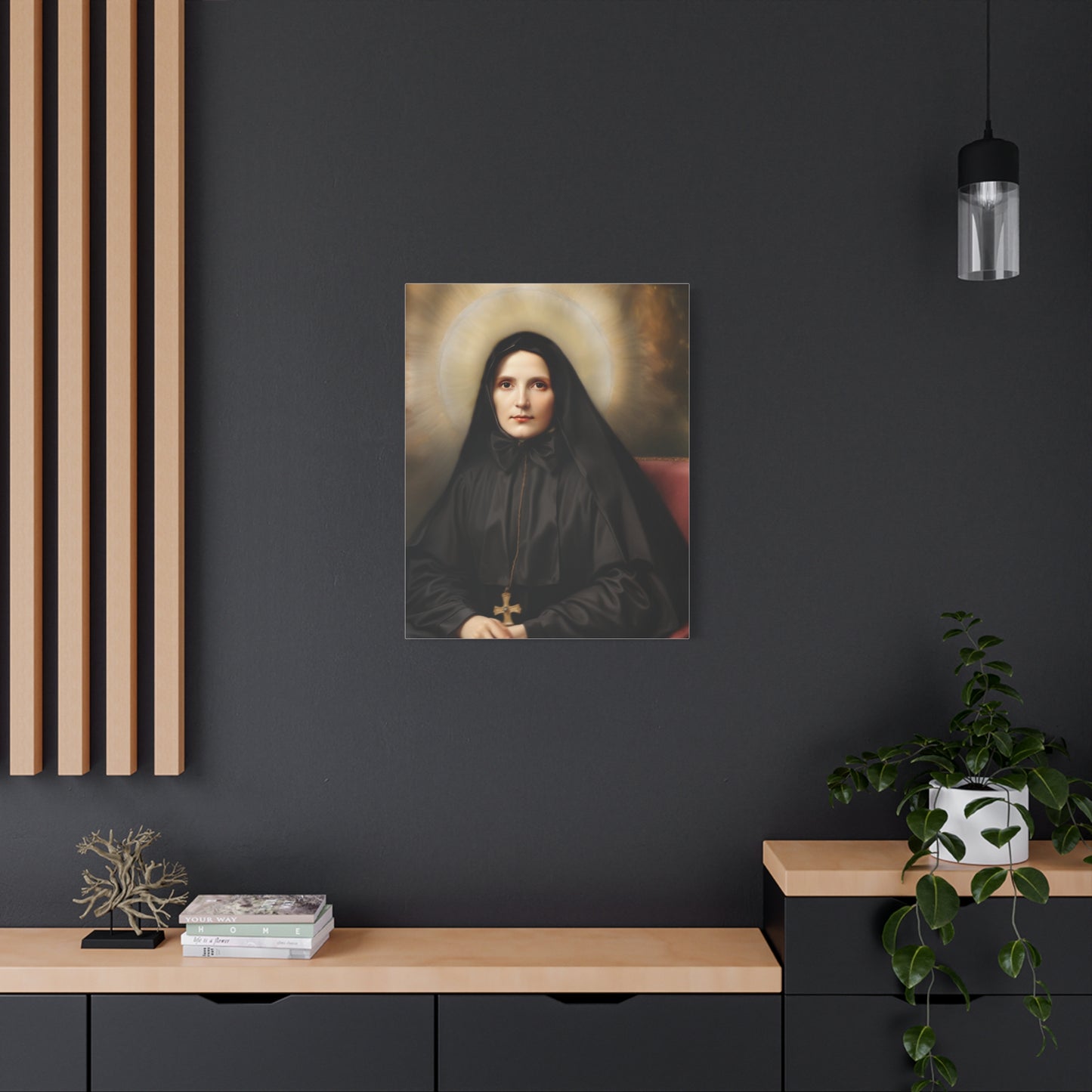St. Frances Xavier Cabrini Catholic Canvas Wall Art, Christian Decor