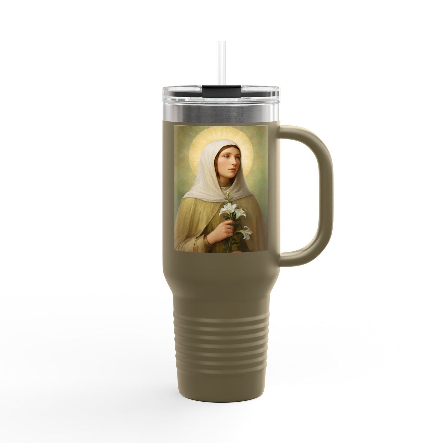 St.Ada Insulated Travel Mug - Perfect for Nature Lovers, Faith, Spiritual Gifts 40oz