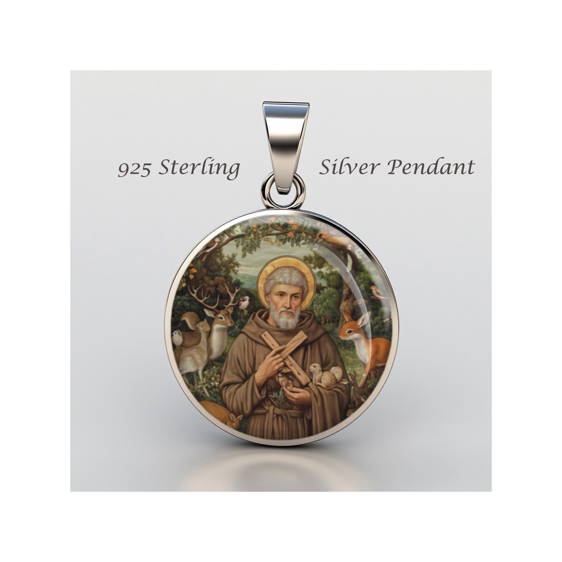 Saint Guthlac Of England Catholic sterling silver 925 Christian Medal Patron image 0