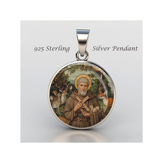 Saint Guthlac Of England Catholic sterling silver 925 Christian Medal Patron image 0
