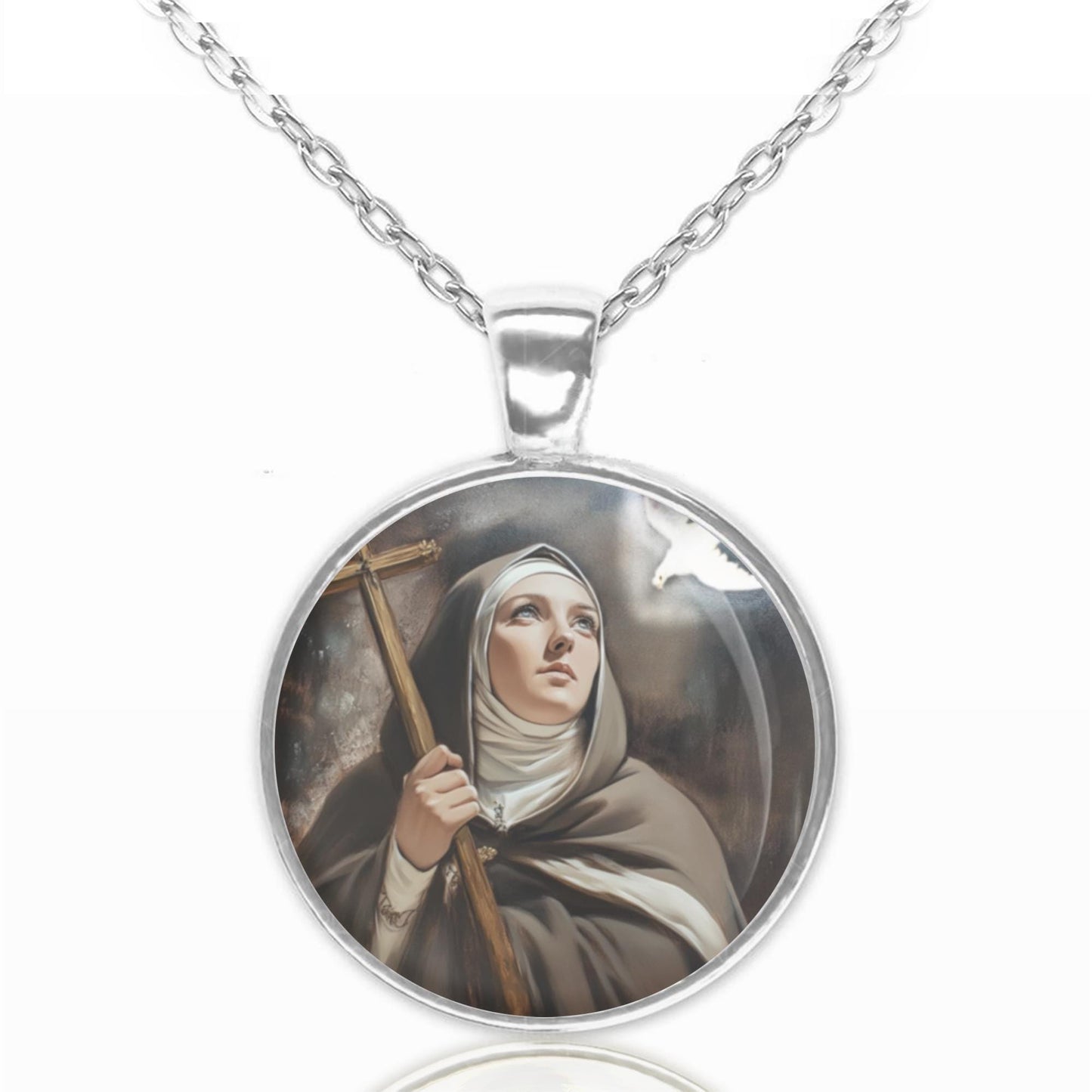 St. Teresa of Avila Saint Teresa of Jesus Catholic Necklace Medal Pendant