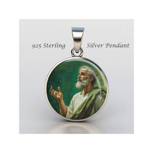 Saint Jeremiah The Prophet Catholic sterling silver 925 Christian Medal Patron image 0
