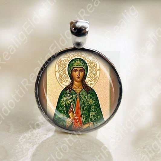 St. Julia of Carthage Catholic Medal. Pendant Charm Saint Julia of Corsica Religious Jewelry
