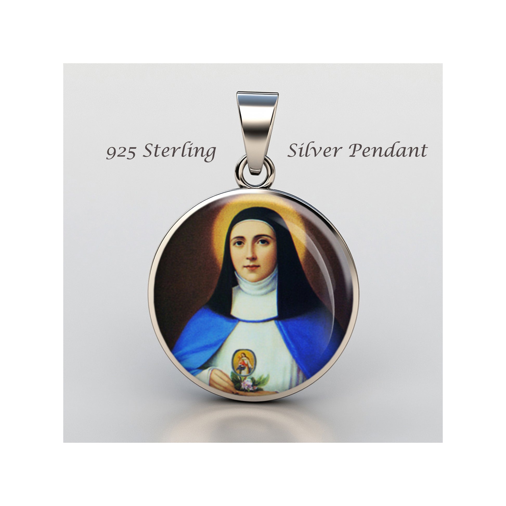 Saint Mariana De Jesus Torres Catholic sterling silver 925 Christian Medal image 0