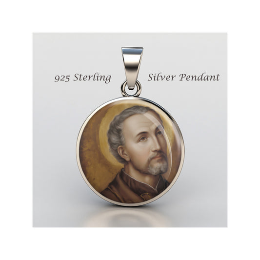 Saint Jean De Brebeuf Catholic sterling silver 925 Christian Medal Patron image 0
