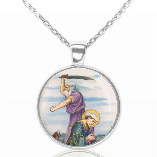 Saint Eurosia di Jaca Religious Necklace Pendant Medal