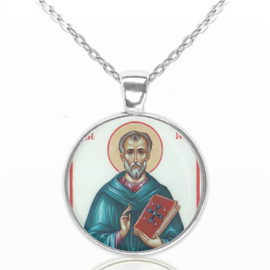 The Holy Hierarch Theodore, Archbishop of Canterbury Christian Religious Necklace