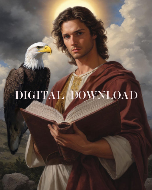 Saint John the Evangelist  Art Digital Image Print image 0