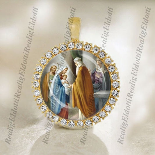 Presentation of Jesus at the Temple Catholic Gold Tone Christian Religious Medal