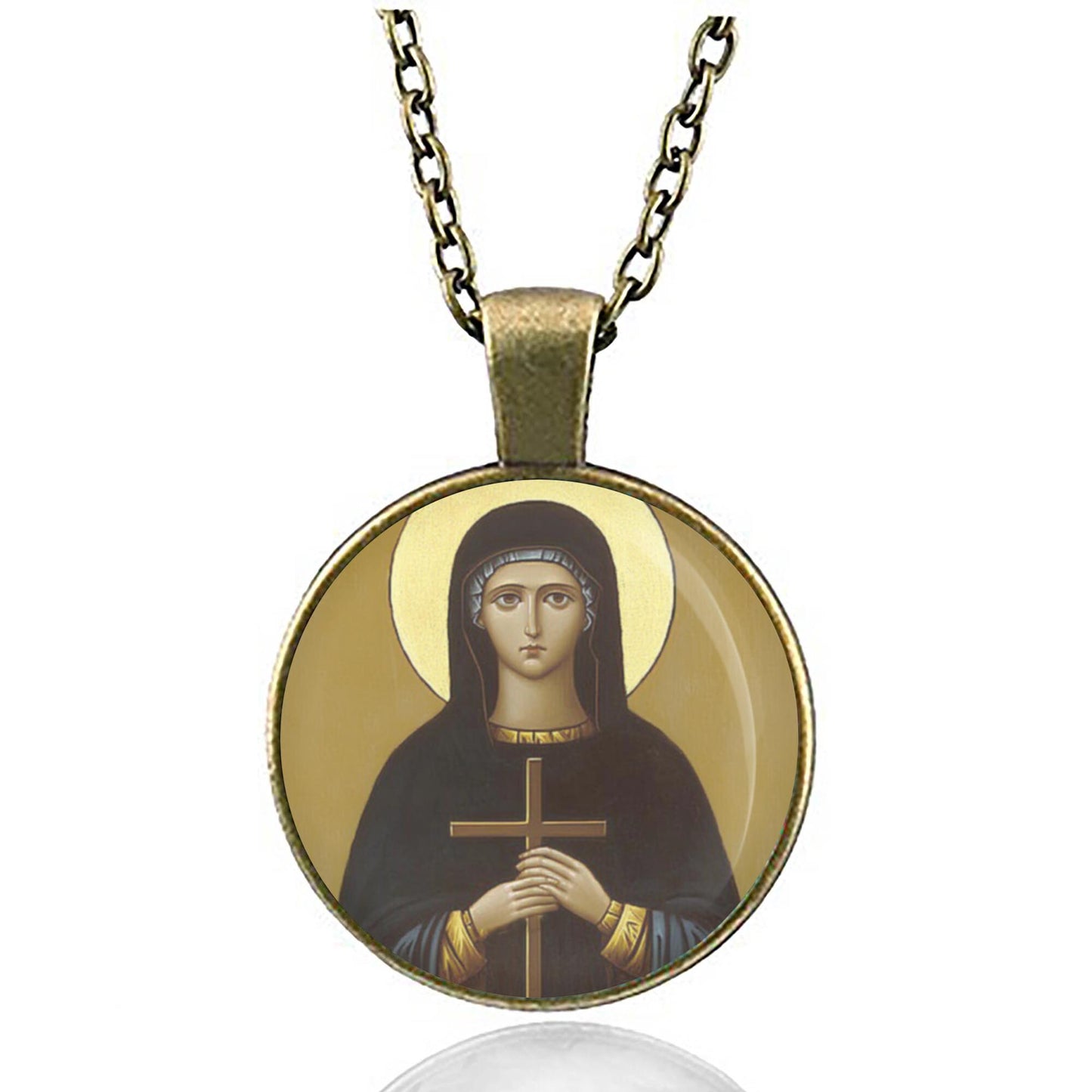 St. Pelagia of Tarsus Christian Medal Necklace