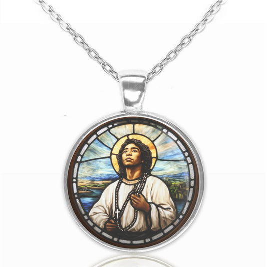 Saint Lorenzo Ruiz Catholic Necklace Religious Jewelry Patron Saint Medal