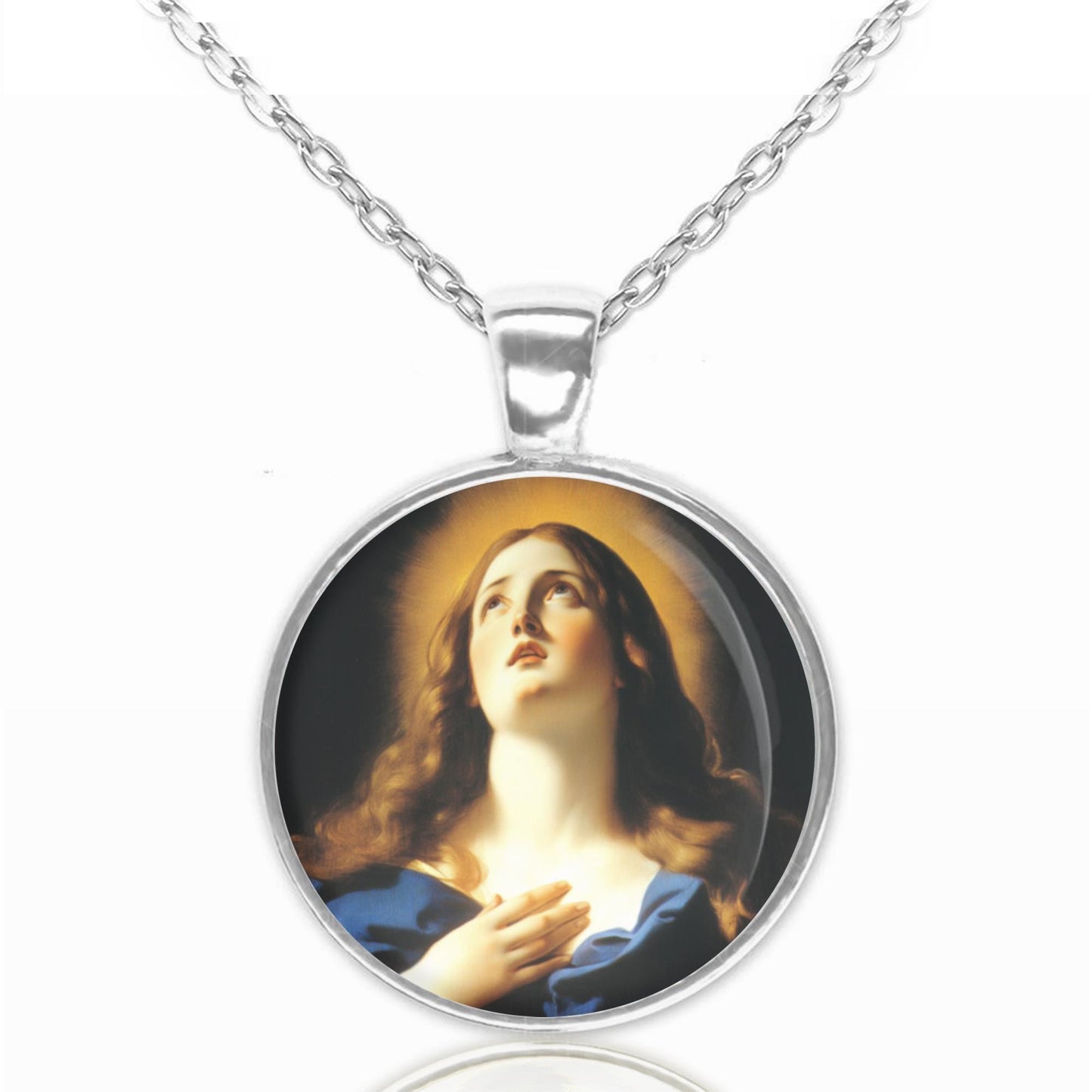 St. Mary Magdalene Necklace Catholic Patron Saint of Women Medal Pendant