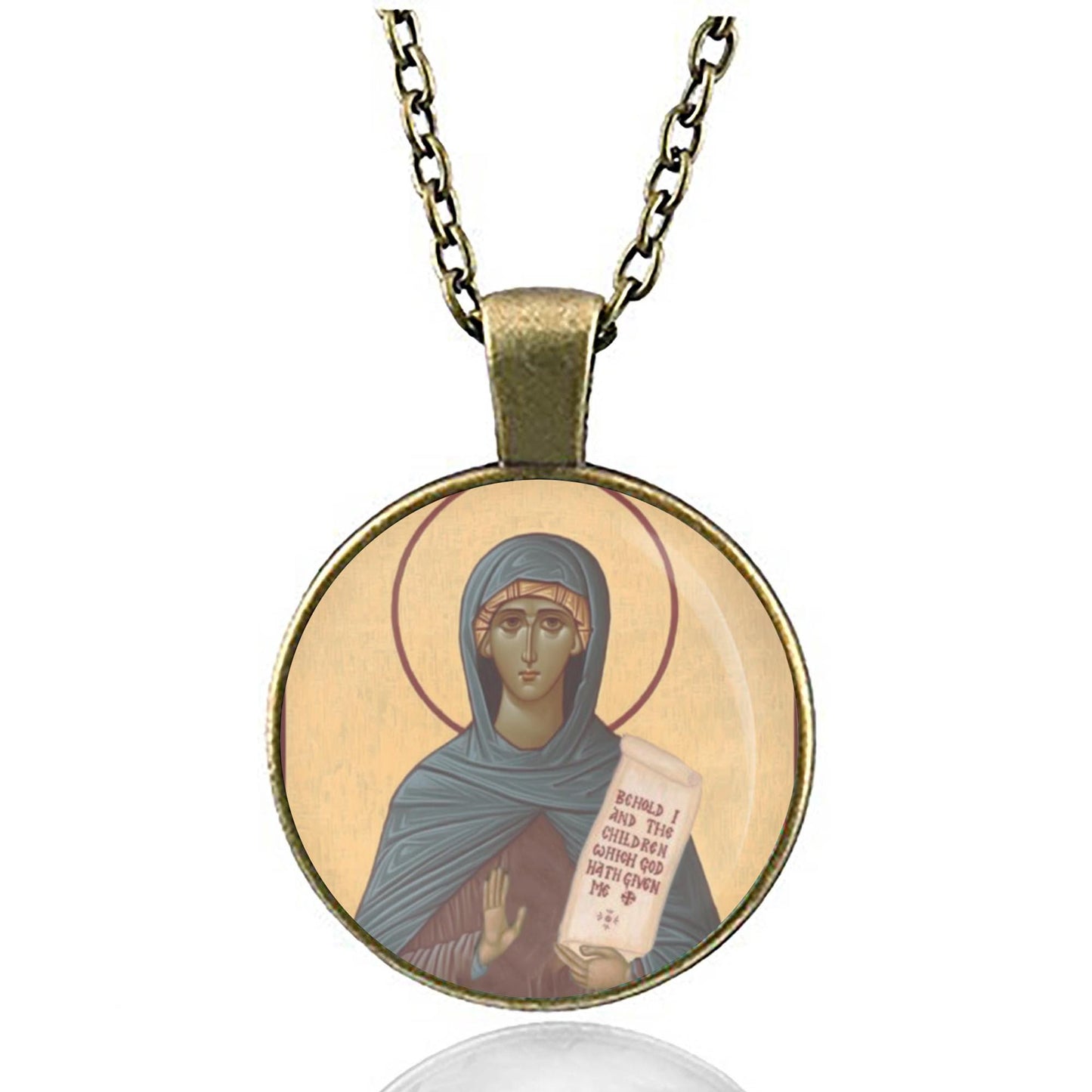 St Emilia or Emily Orthodox Necklace Saint Pendant Medal