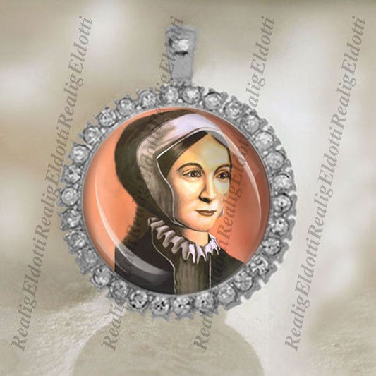 St. Margaret Clitherow Catholic Christian Silver Tone Medal Pendant Patron Religious Jewelry