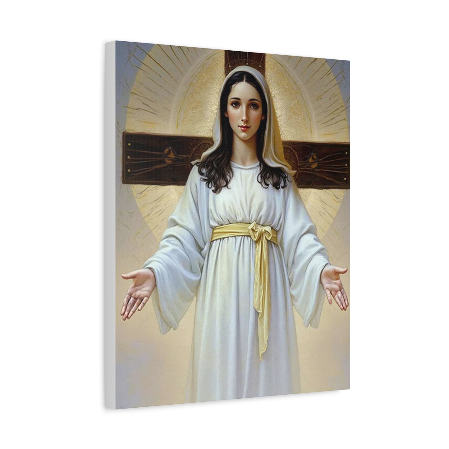 Ships from USA - Our Lady of All Nation - Mother Mary Catholic Canvas Wall Art, Christian Decor