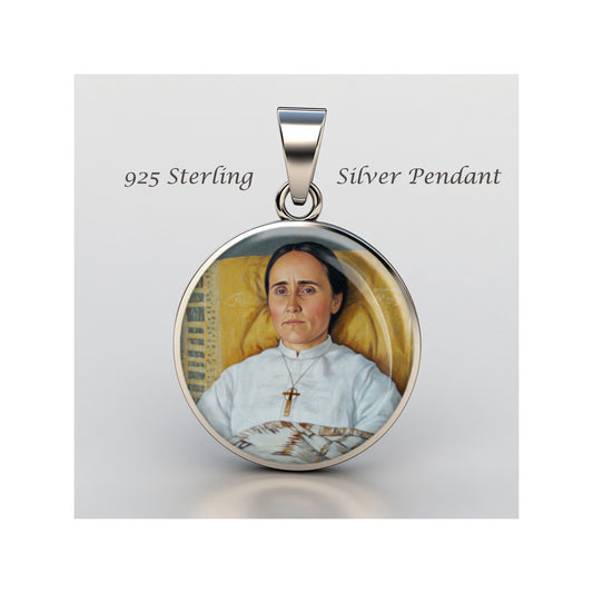 Saint Blessed Anna Schaffer Catholic sterling silver 925 Christian Medal Patron image 0