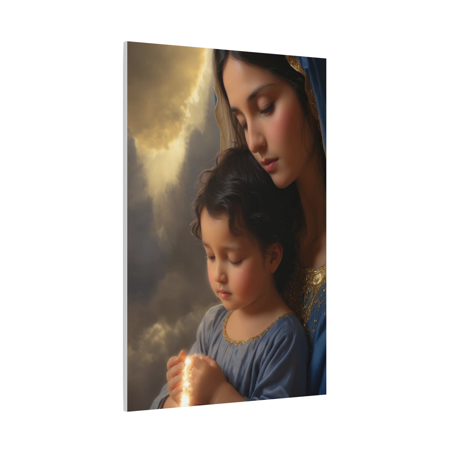 Mary and Baby Jesus Catholic Canvas Wall Art, Christian Decor