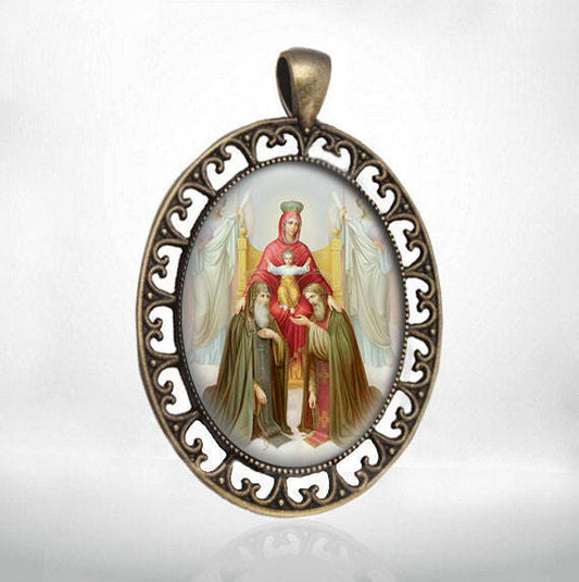Our Lady of Kiev Caves - Kiev Pecherskaya Theotokos Orthodox Virgin Mary Pendant