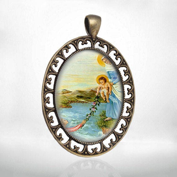 Our Lady of Betharram Catholic Medal  Virgin Mary Pendant