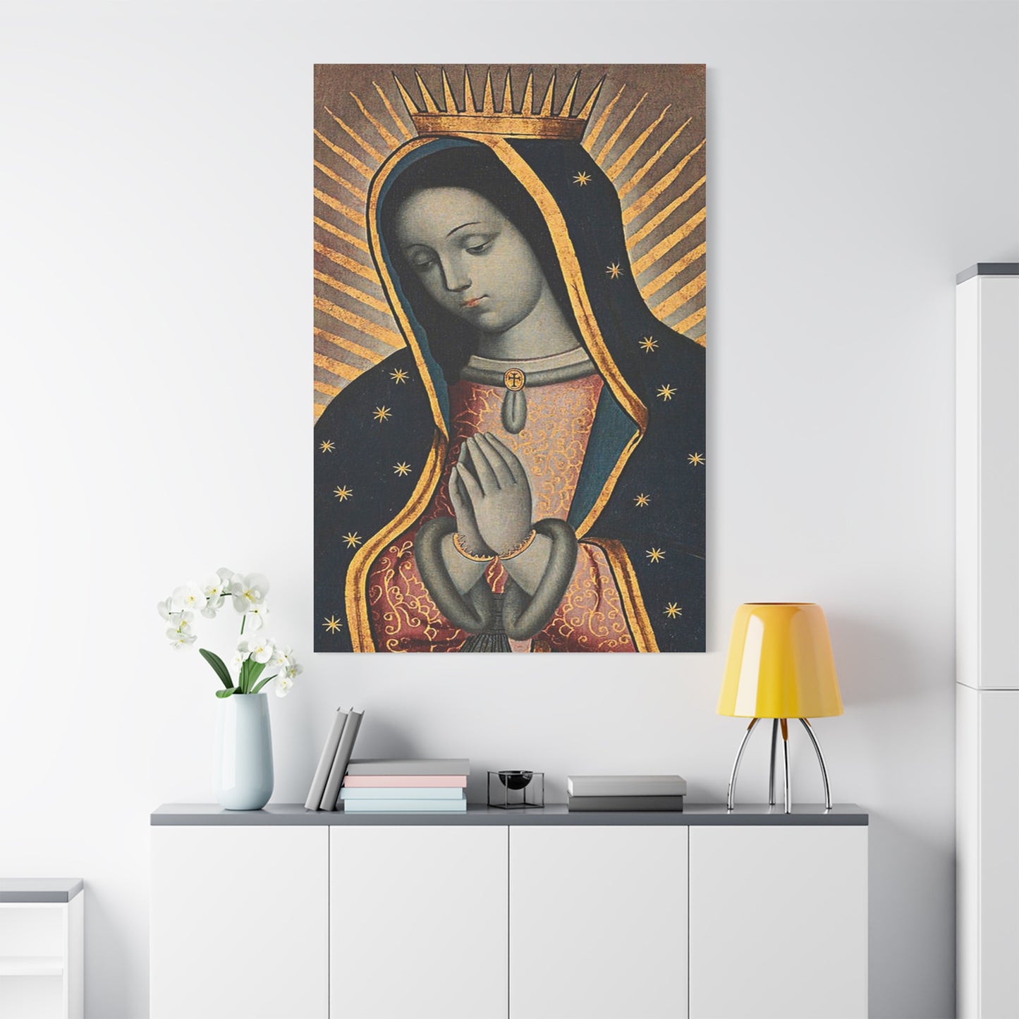 Virgin Of Guadalupe Catholic HQ Print on Canvas Ready To Hang - Virgin Mary Canvas