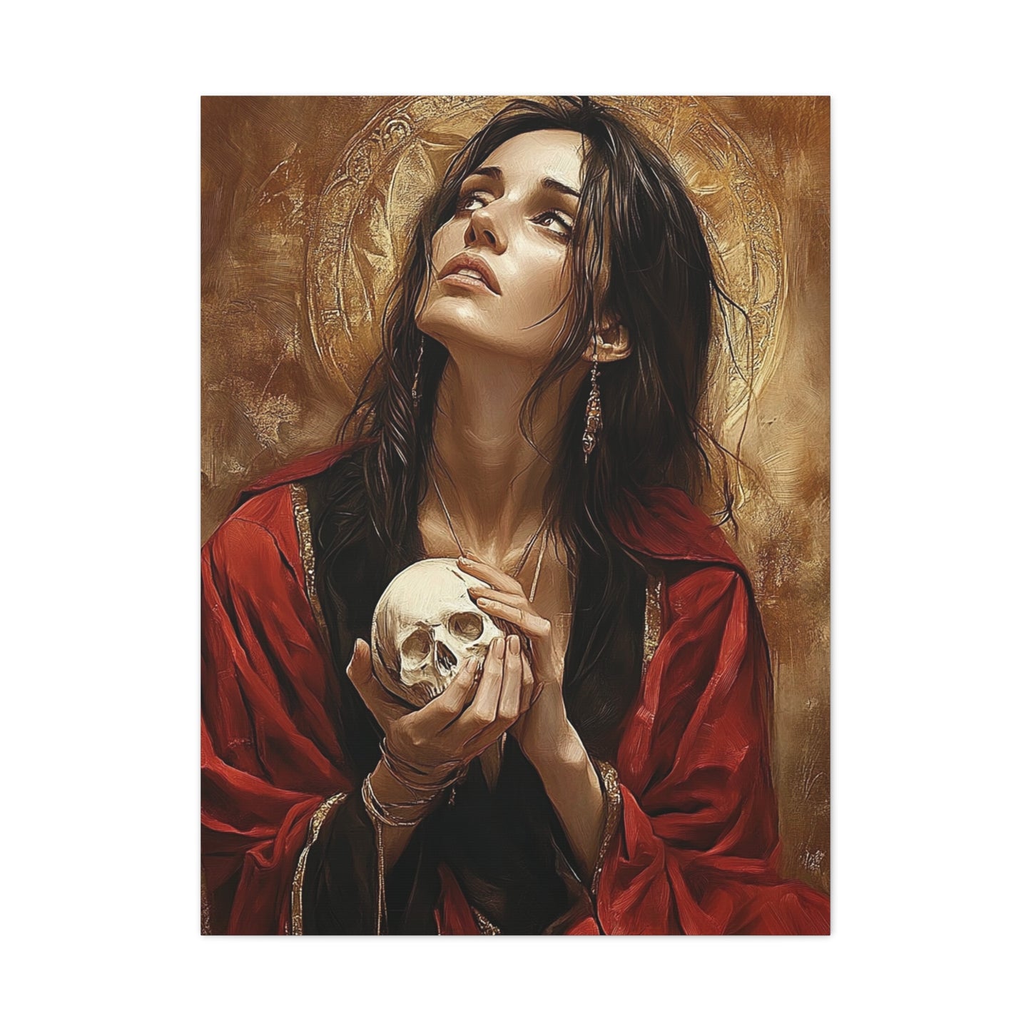 St. Mary Magdalene Catholic Canvas Wall Art, Christian Decor