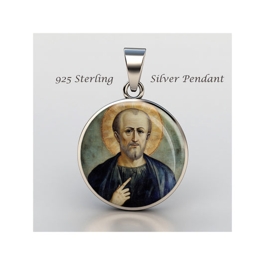 Saint Paul Catholic sterling silver 925 Christian Medal Patron Pendant image 0