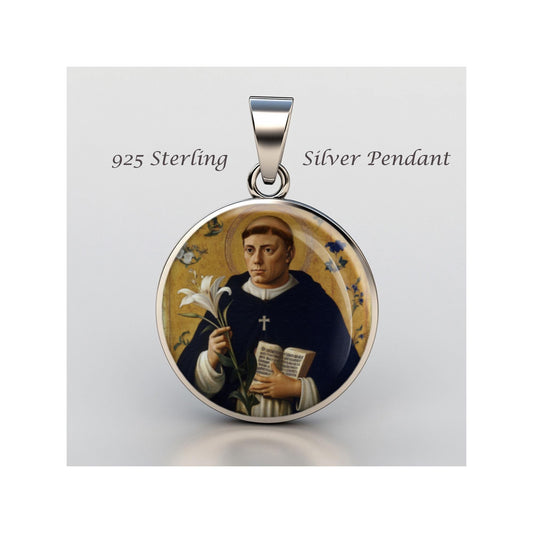 Saint Dominic Dominique Religious Devotional sterling silver 925 Christian Medal Patron