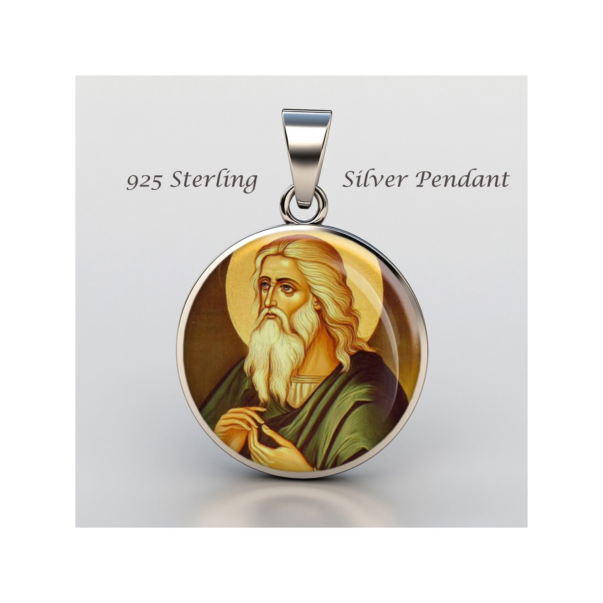 Saint Serapion Of Thmuis Catholic sterling silver 925 Christian Medal Patron image 0