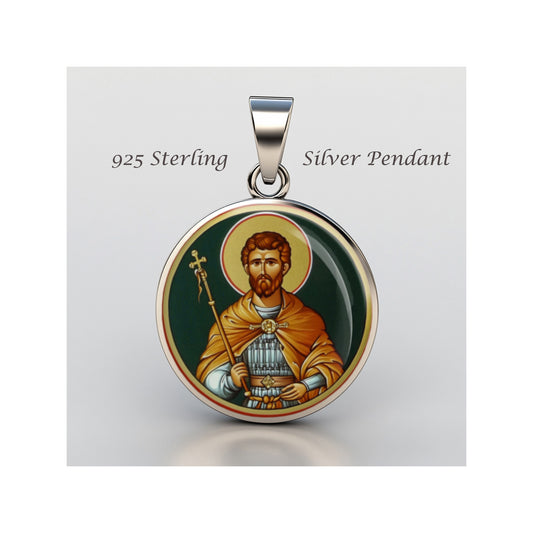 Saint Nestor Of Thessolonica Catholic sterling silver 925 Christian Medal Patron image 0