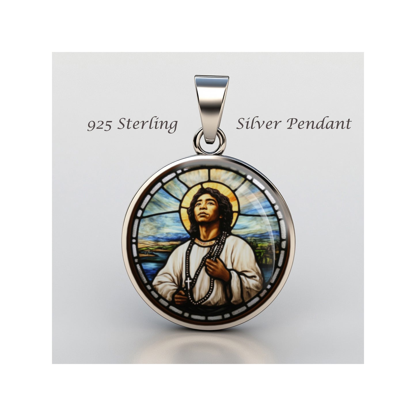 Saint Lorenzo Ruiz Saint Lorenzo Of Manila Catholic sterling silver 925  Medal image 0