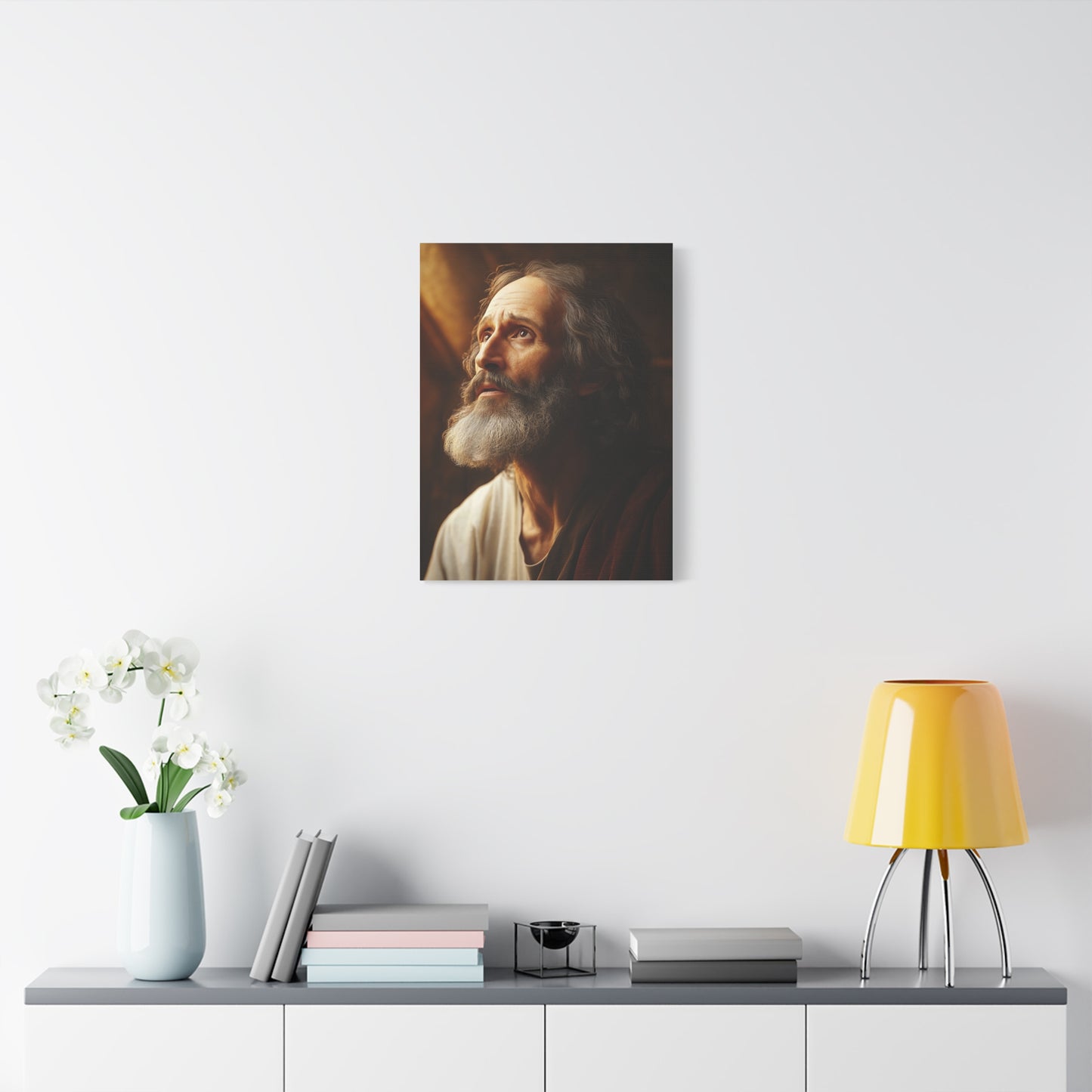 St. Matthew Apostle and Evangelist Catholic Canvas Wall Art, Christian Decor