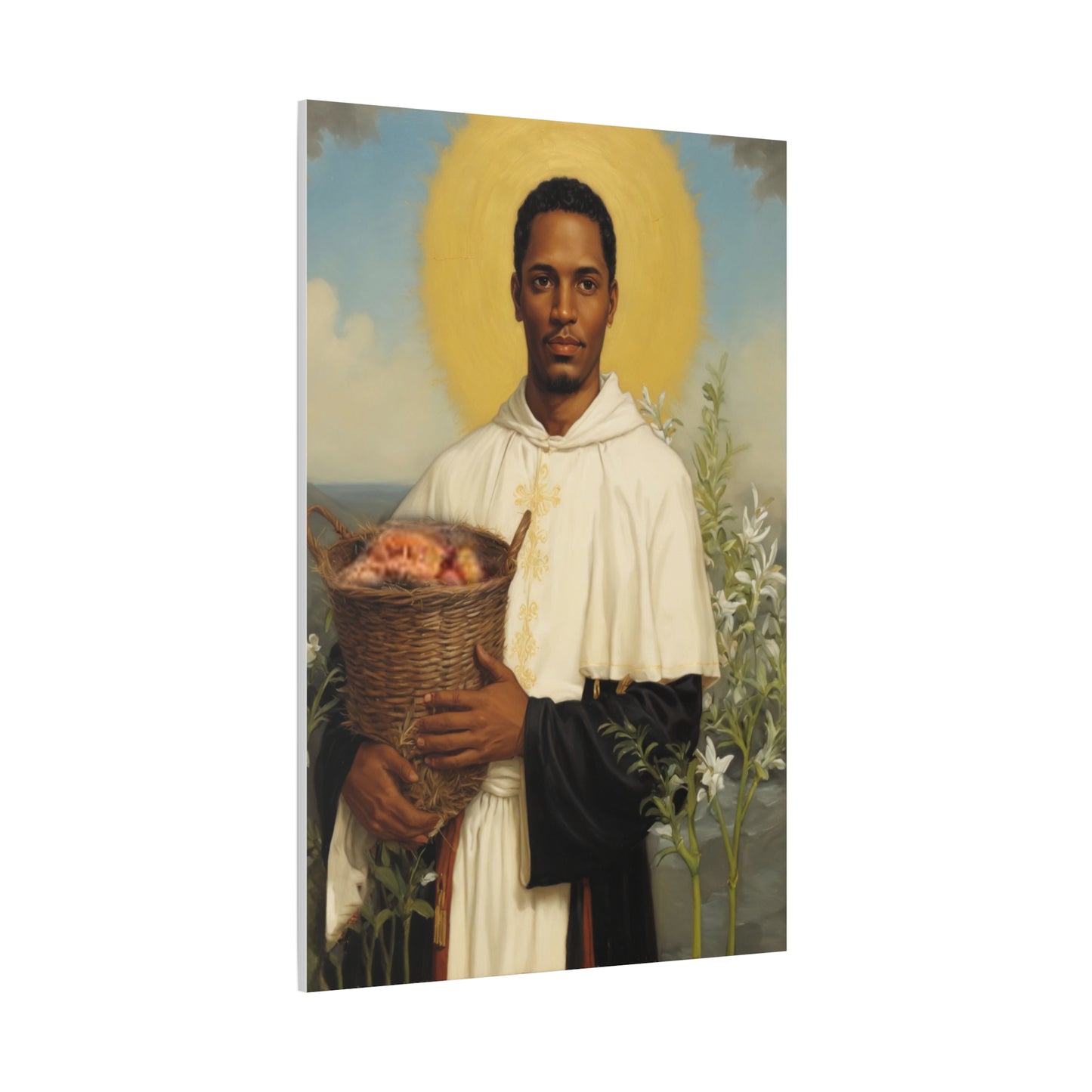 Ready To Hang - St. Martin de Porres Catholic Canvas Wall Art, Christian Decor