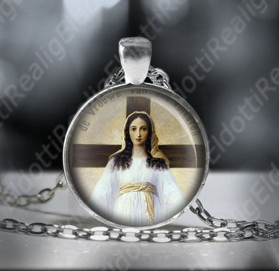 Our Lady Of All Nations Virgin Mary Religious Necklace - Catholic Pendant