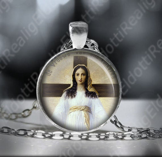 Our Lady Of All Nations Virgin Mary Religious Necklace - Catholic Pendant