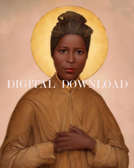 Saint Josephine Bakhita Religious Art Digital Image Catholic Print image 0