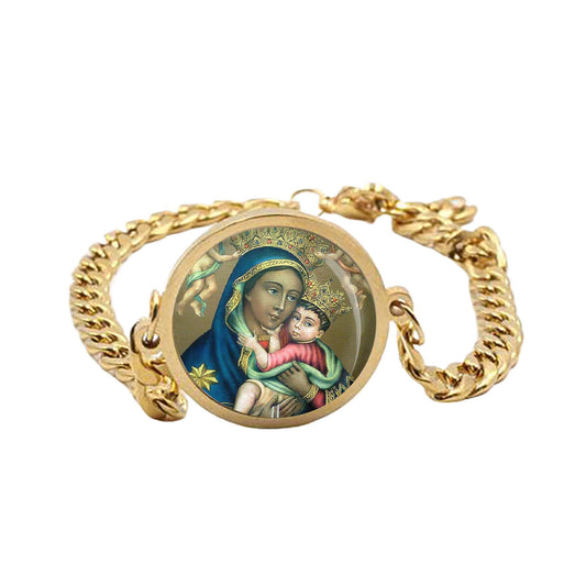 Our Lady Mount Carmel Curb Bracelet
