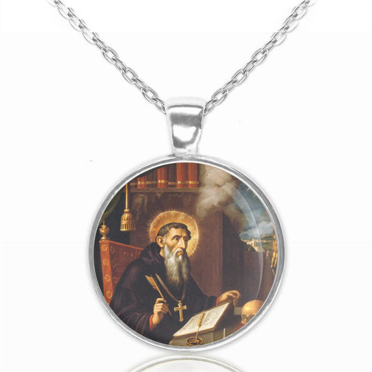 St. Augustine of Hippo Catholic Necklace Medal Pendant