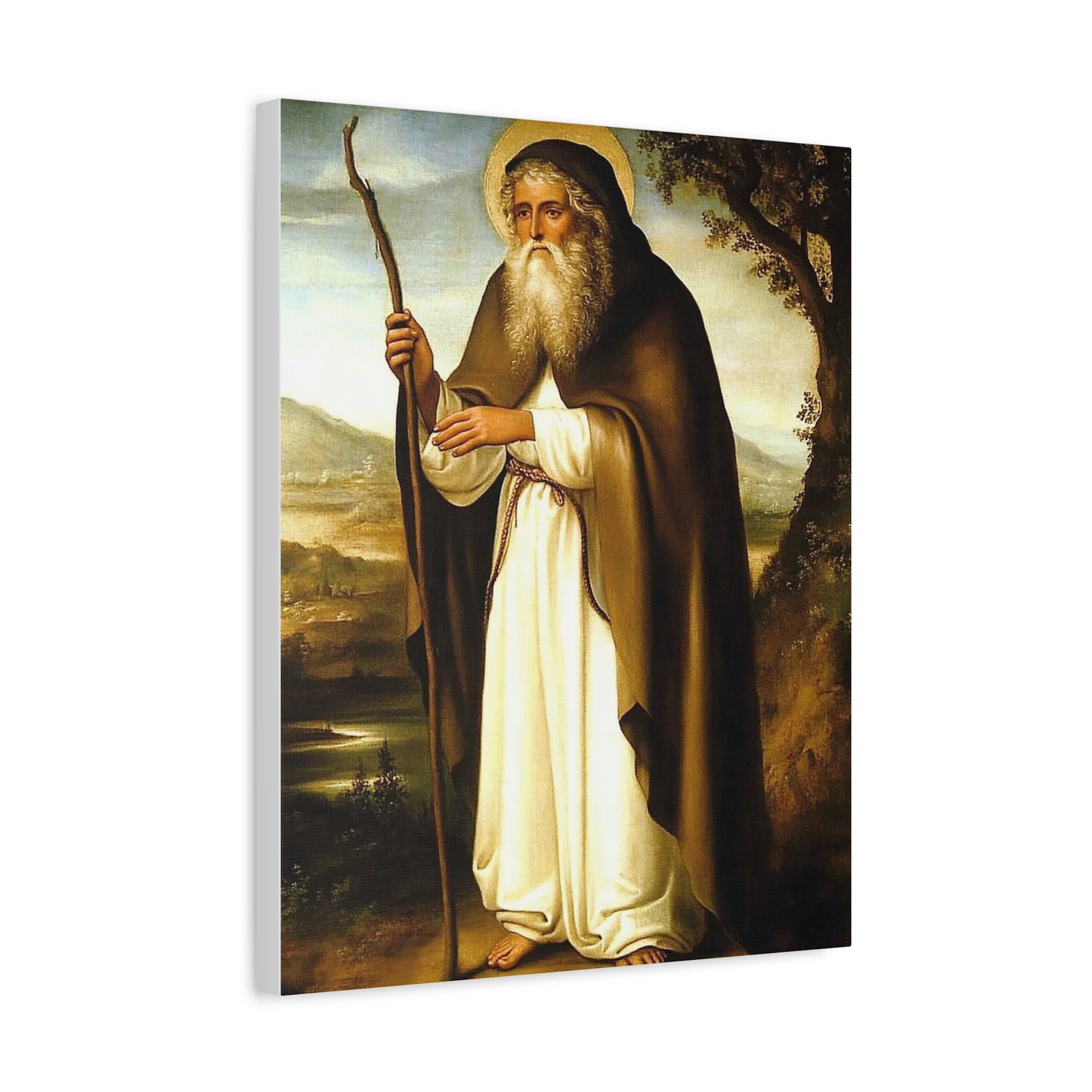 St. Anthony of the Desert Canvas Print, Catholic Decor Wall, Gift Religious Christian